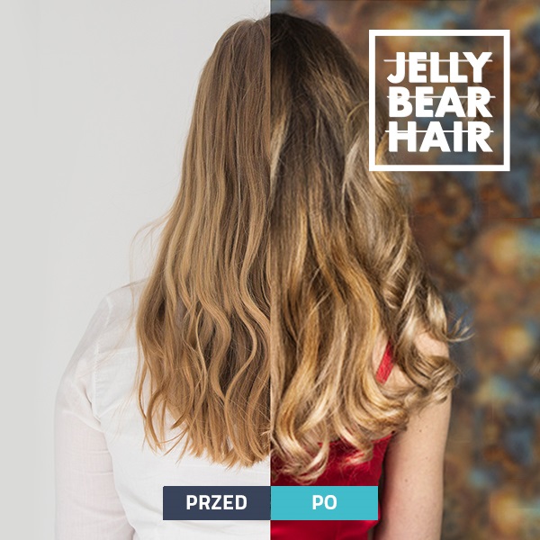 jelly bear hair przed i po